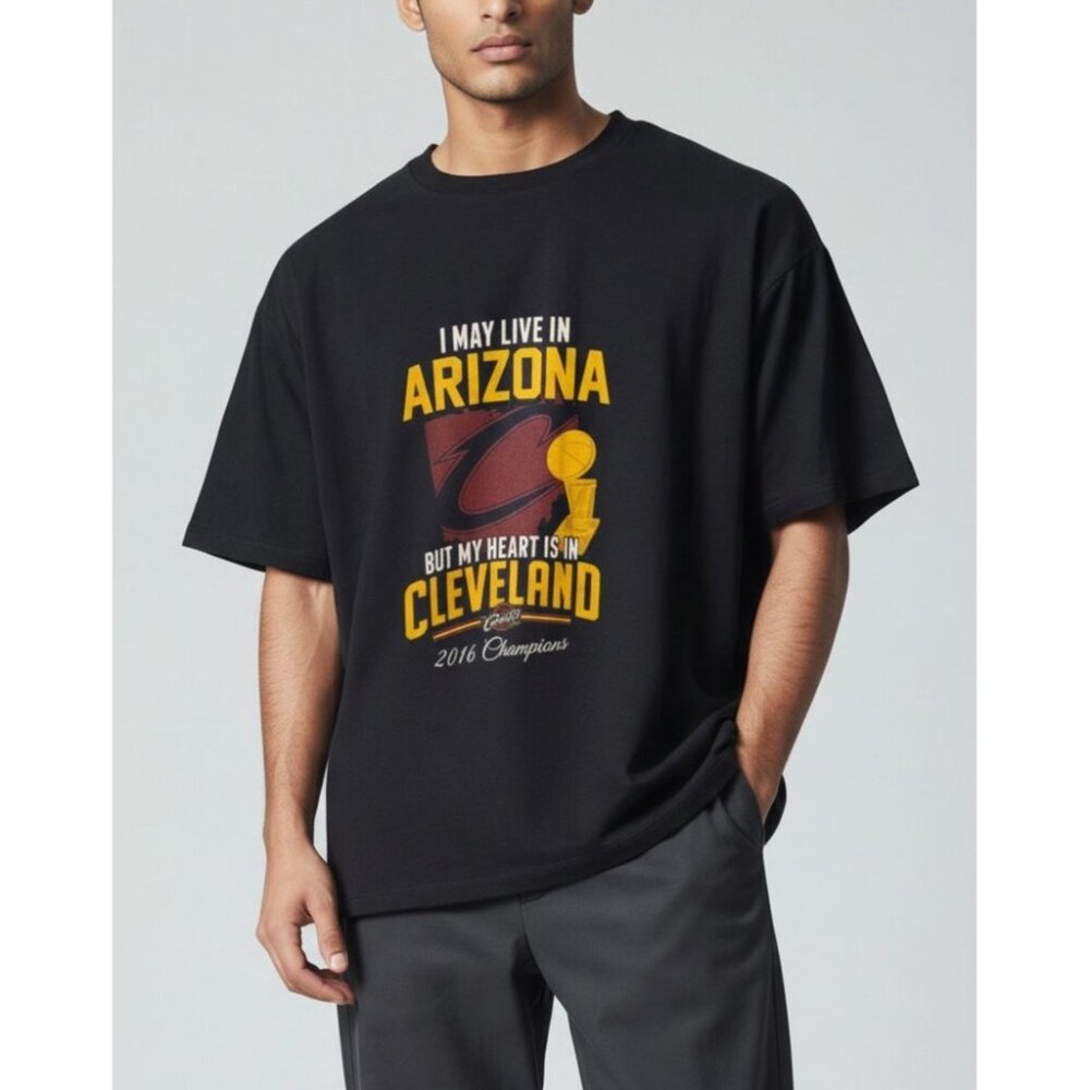 Cleveland Cavaliers 2016 Champions Graphic Tee 2XL Arizona Fan Navy Blue Cotton